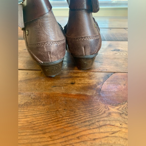 Pikolinos Brujas Buckle Riding Boot Soft Brown Leather Knee High Pull-On✨Sale - Picture 7 of 11